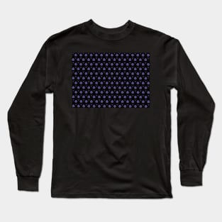 Blue Hexagon Pattern Long Sleeve T-Shirt